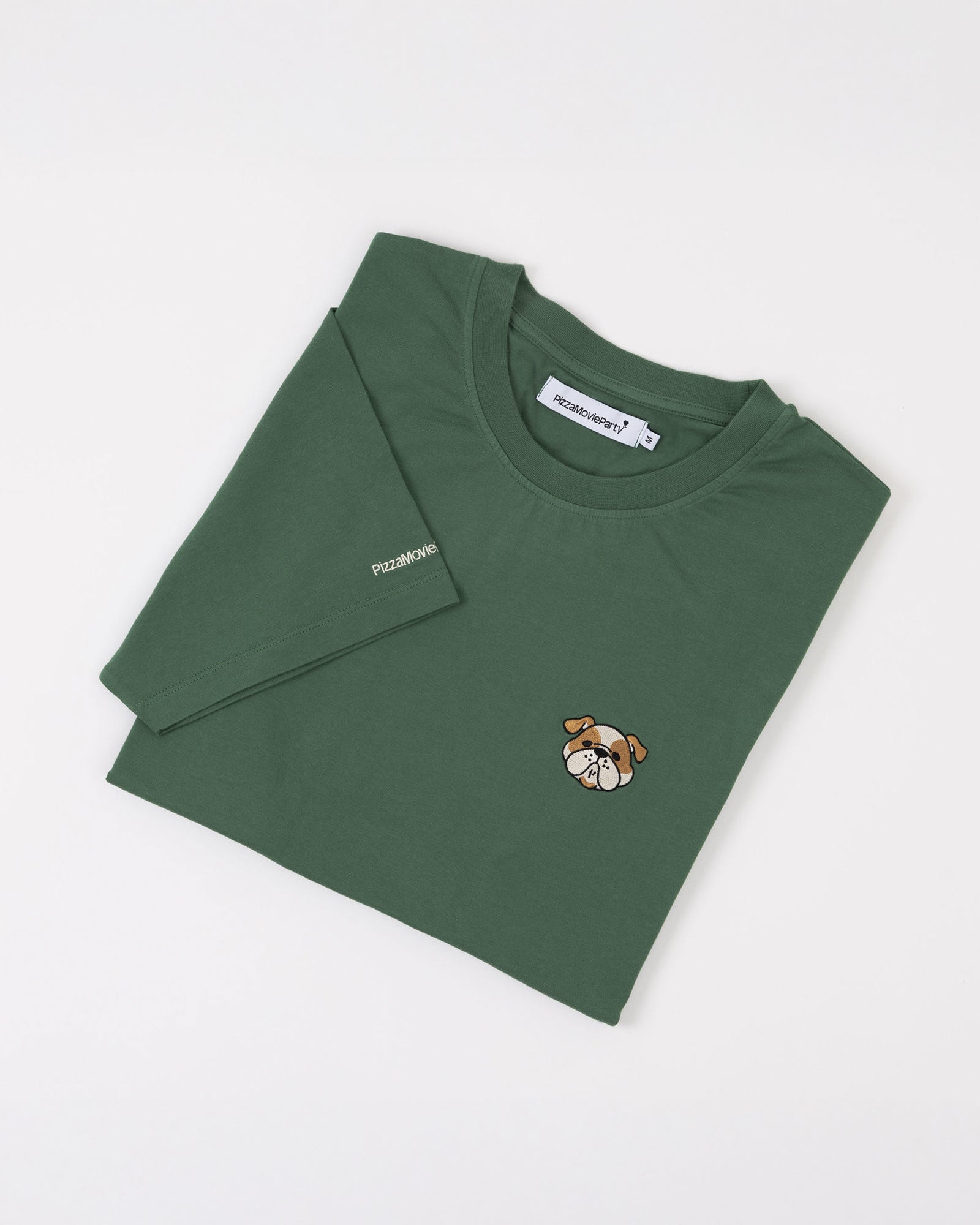 Dog Bulldog Green T-Shirt