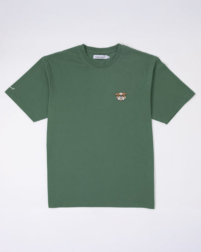 Dog Bulldog Green T-Shirt