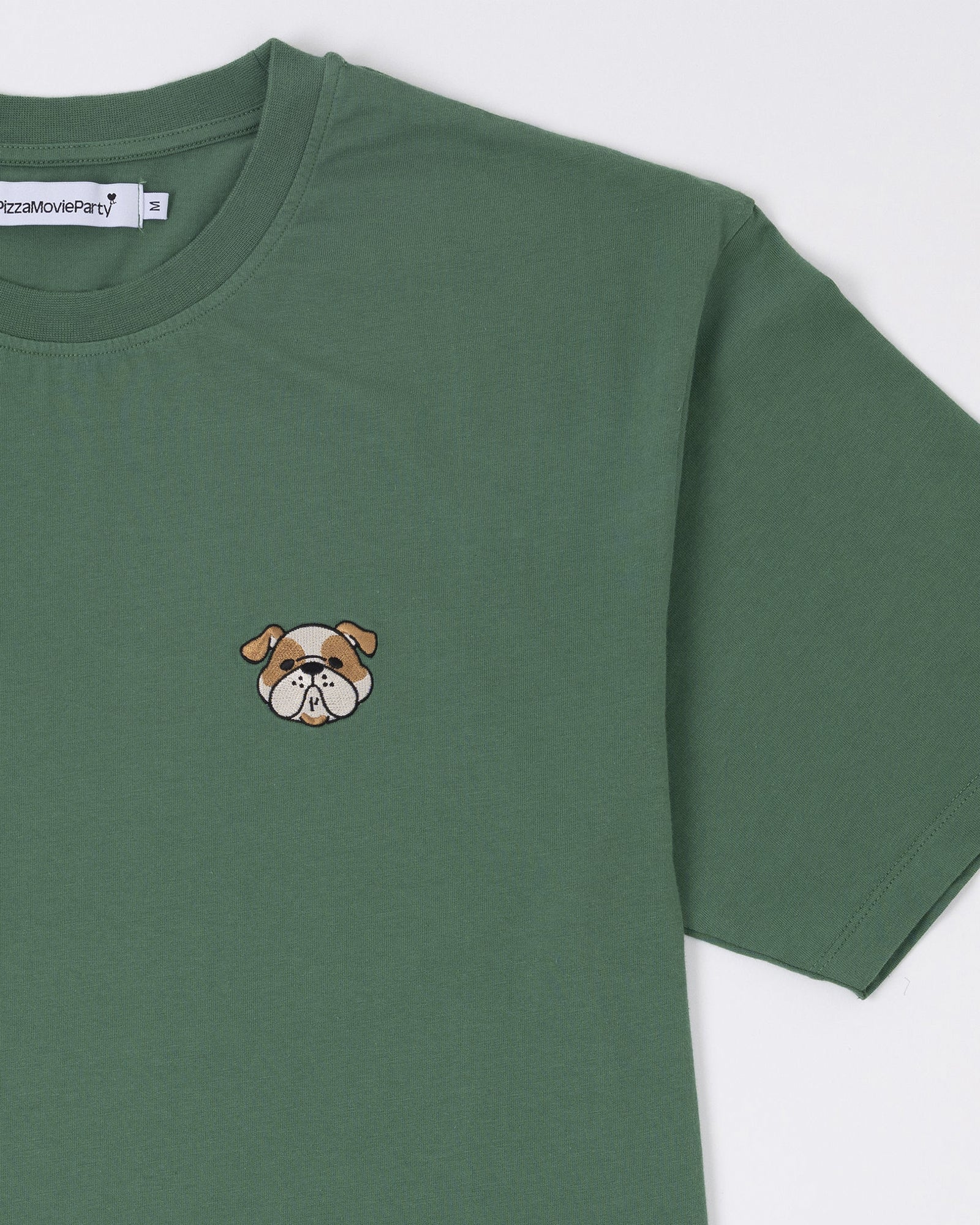 Dog Bulldog Green T-Shirt