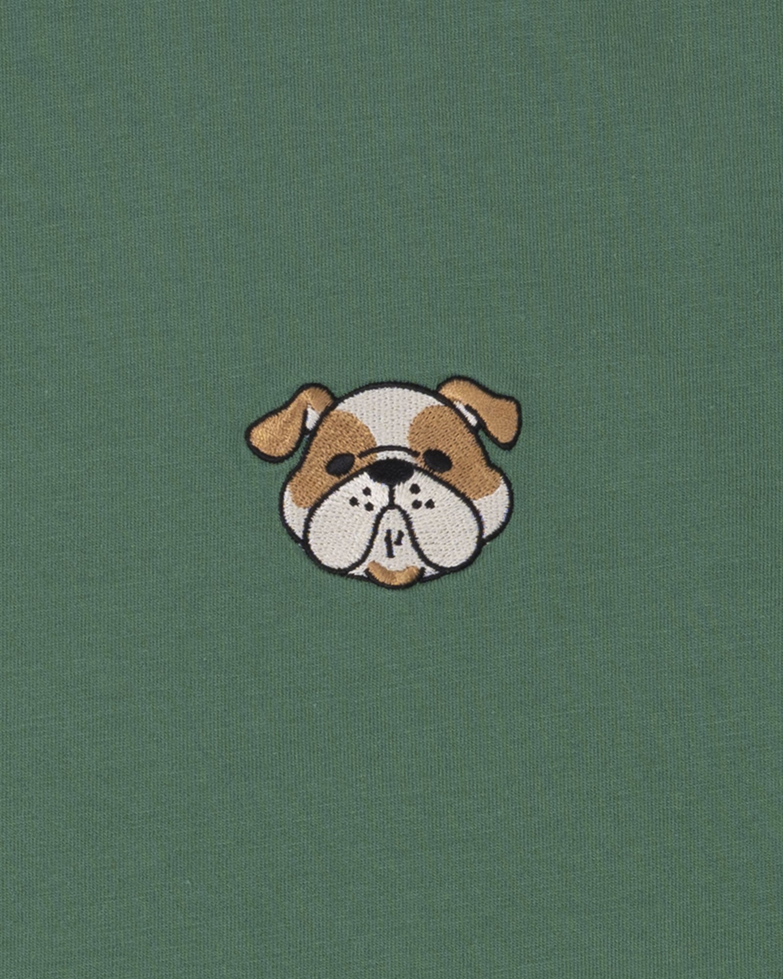 Dog Bulldog Green T-Shirt