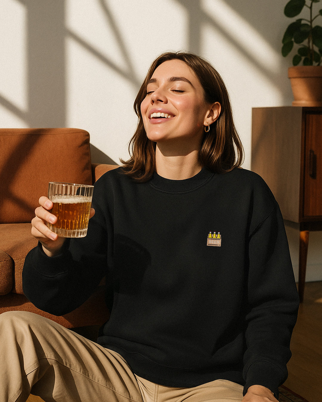 Beer Six Pack Black Sweatshirt